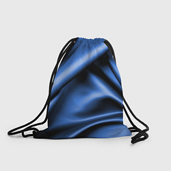 Рюкзак-мешок Складки гладкой синей ткани, цвет: 3D-принт