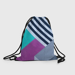 Рюкзак-мешок Разнообразные абстрактные паттерны, цвет: 3D-принт