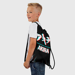 Рюкзак-мешок Символ Akira в стиле glitch на темном фоне, цвет: 3D-принт — фото 2