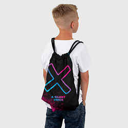 Рюкзак-мешок A Silent Voice - neon gradient, цвет: 3D-принт — фото 2