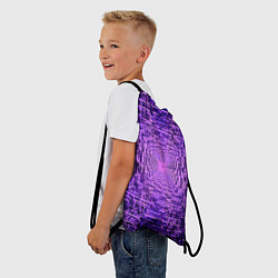 Рюкзак-мешок Фантастические фиолетовые лучи, цвет: 3D-принт — фото 2