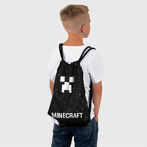 Мешок для обуви Minecraft glitch на темном фоне: символ, надпись / 3D-принт – фото 4
