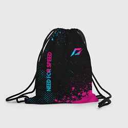 Мешок для обуви Need for Speed - neon gradient: надпись, символ