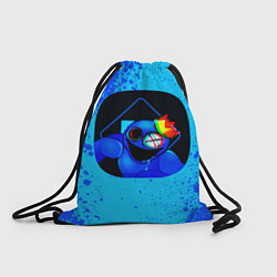 Рюкзак-мешок Радужные друзья: Синий глитч, цвет: 3D-принт