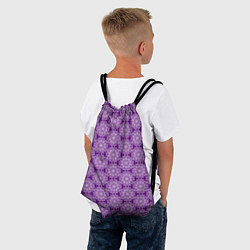 Рюкзак-мешок Абстракция узор фиолетовый, цвет: 3D-принт — фото 2