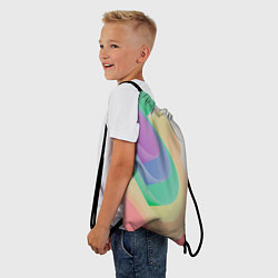 Рюкзак-мешок Волнообразные разноцветные листы, цвет: 3D-принт — фото 2