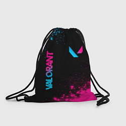 Рюкзак-мешок Valorant - neon gradient: надпись, символ, цвет: 3D-принт