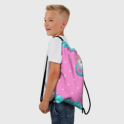 Рюкзак-мешок Зайчик в кармашке, цвет: 3D-принт — фото 2