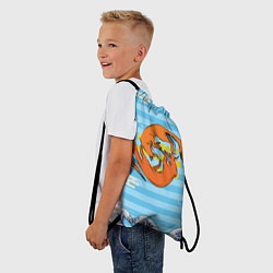 Рюкзак-мешок Лисички и море, цвет: 3D-принт — фото 2