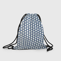 Рюкзак-мешок Геометрические бело-синие круги, цвет: 3D-принт