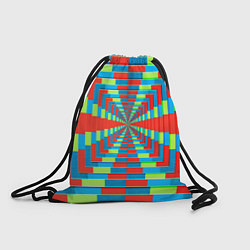 Рюкзак-мешок Разноцветный туннель - оптическая иллюзия, цвет: 3D-принт
