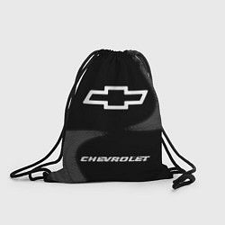 Рюкзак-мешок Chevrolet speed шины на темном: символ, надпись, цвет: 3D-принт