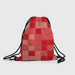 Рюкзак-мешок Красный паттерн из кубов, цвет: 3D-принт