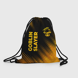 Рюкзак-мешок Goblin Slayer - gold gradient: надпись, символ, цвет: 3D-принт