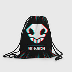 Мешок для обуви Символ Bleach в стиле glitch на темном фоне