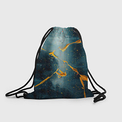 Рюкзак-мешок Синий мрачный туман и оранжевые краски, цвет: 3D-принт