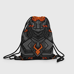 Рюкзак-мешок Красно-черный робот, цвет: 3D-принт