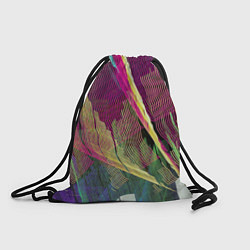 Рюкзак-мешок Неоновые волнообразные линии, цвет: 3D-принт