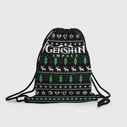 Мешок для обуви Новогодний свитер - Genshin impact