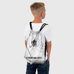 Рюкзак-мешок Cyberpunk 2077 glitch на светлом фоне: символ, над, цвет: 3D-принт — фото 2