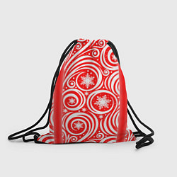 Рюкзак-мешок Новогодний зимний узор, цвет: 3D-принт