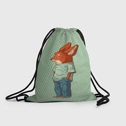 Рюкзак-мешок Хитрый лис в штанах, цвет: 3D-принт