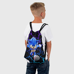 Рюкзак-мешок Sonic неоновый мрамор, цвет: 3D-принт — фото 2