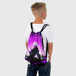 Рюкзак-мешок Люси нетраннер - фиолетовый, цвет: 3D-принт — фото 2