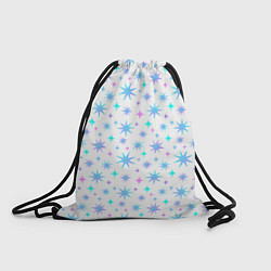 Рюкзак-мешок Разноцветные звезды на белом фоне, цвет: 3D-принт