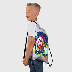 Рюкзак-мешок Геометрический портрет Джонни Деппа, цвет: 3D-принт — фото 2