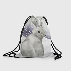 Рюкзак-мешок Милый кролик на снегу, цвет: 3D-принт