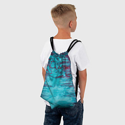 Рюкзак-мешок Светло-синие и красные краски, цвет: 3D-принт — фото 2