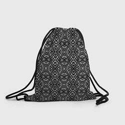 Рюкзак-мешок Черно-белый геометрический узор Скандинавия, цвет: 3D-принт