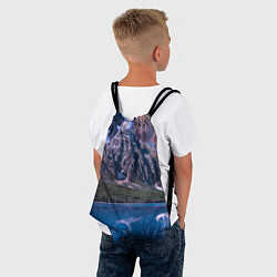 Рюкзак-мешок Горы и лес у озера, цвет: 3D-принт — фото 2