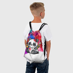 Рюкзак-мешок Милый пандёныш - великий художник, цвет: 3D-принт — фото 2