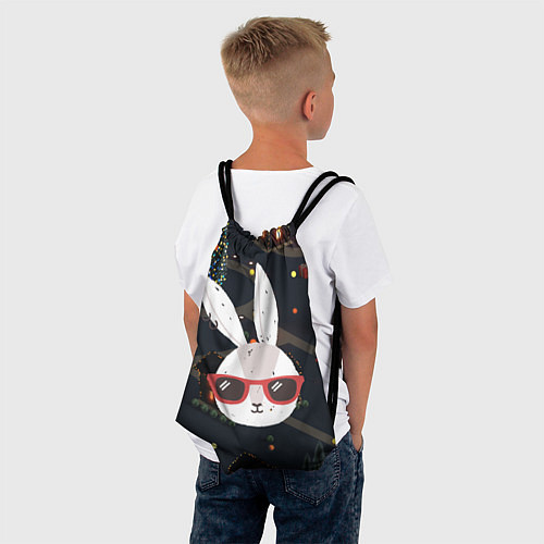 Мешок для обуви Зайчик в очках новый год / 3D-принт – фото 4