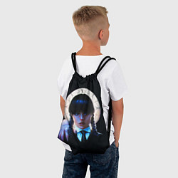 Рюкзак-мешок Уэнсдэй с рукой во мраке, цвет: 3D-принт — фото 2