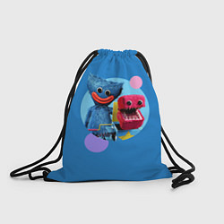 Рюкзак-мешок Poppy Playtime Хагги Вагги и Бокси Бу, цвет: 3D-принт