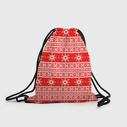 Рюкзак-мешок New Year snowflake pattern, цвет: 3D-принт