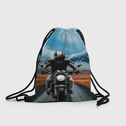 Рюкзак-мешок Мотоцикл в горах, цвет: 3D-принт