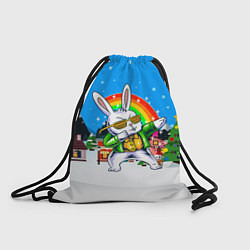 Рюкзак-мешок Заяц и радуга, цвет: 3D-принт