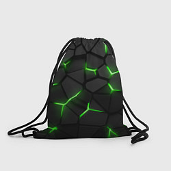 Рюкзак-мешок Green neon steel, цвет: 3D-принт