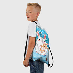 Рюкзак-мешок Зайка с игрушкой, цвет: 3D-принт — фото 2
