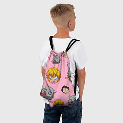 Рюкзак-мешок Главные герои из аниме клинок, цвет: 3D-принт — фото 2