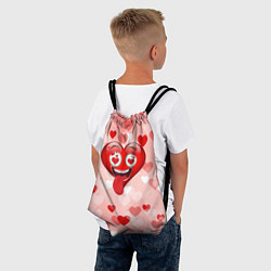 Рюкзак-мешок Безумное сердце, цвет: 3D-принт — фото 2