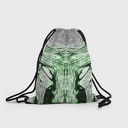 Рюкзак-мешок Зеленый узор, цвет: 3D-принт