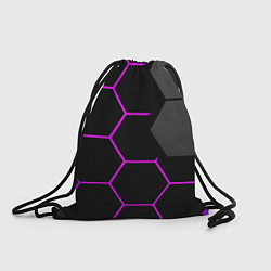 Рюкзак-мешок Крупные неоновые соты, цвет: 3D-принт