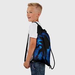 Рюкзак-мешок Sonic - dark theme, цвет: 3D-принт — фото 2