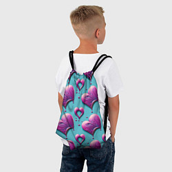 Рюкзак-мешок Паттерн сердца и капли, цвет: 3D-принт — фото 2