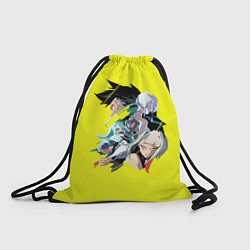Рюкзак-мешок Дэвид, Люси и Ребекка - Cyberpunk Edgerunners, цвет: 3D-принт